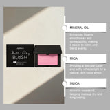 Multicolor matte silky blush, adheres well, long-lasting, easy to blend, gives a youthful, lightweight feel, perfect for everyda