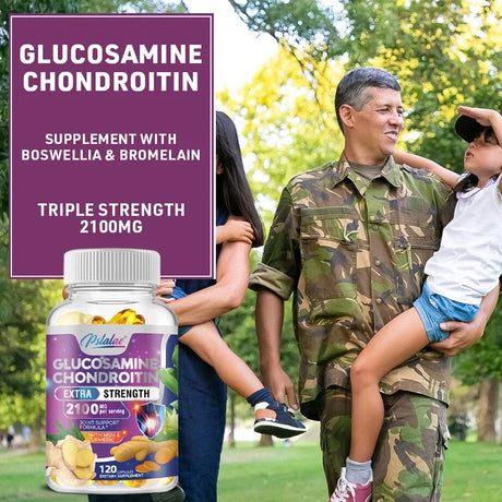 Glucosamine Chondroitin MSM Turmeric Boswellia - Joint Health and Joint Function Support - Glucosamine Sulfate Mobility FormulaC