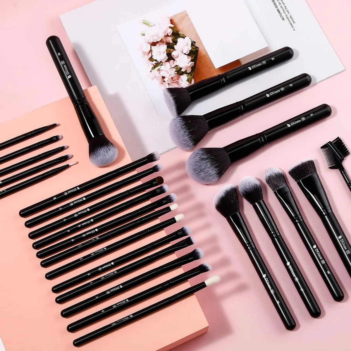 DUcare Black Makeup Brush Professional Makeup Eyeshadow Foundation Powder Soft Synthetic Hair Makeup Brushes Brochas Maquillaje