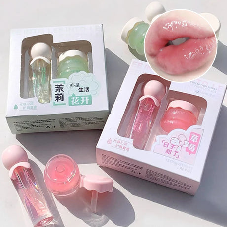 LEE INTO lip balm lip kit moisturizing water light jelly day and night thick lip balm