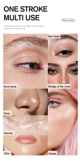 Glitter Eyeshadow High Gloss Pen Matte Diamond Highlighter Pen Waterproof Brighten Silkworm Makeup Pencil Shiny Eyelids Cosmetic