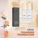 GROEI Changing Foundation SPF 15 - 30ml Adaptive Color Makeup, Auto-Match Your Skin Tone, Lightweight Cover Blemishes & Redness