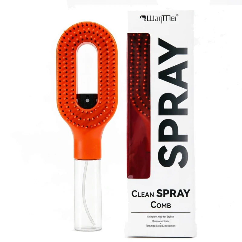 Hairbrush Sprayer Brush 2 in 1 Multi-functional Spray Bottle Comb with Water Spray Detangling Styling Salon Fluffy Modeling Comb