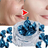 New Blue Copper Peptide Capsule Face Serum Wrinkle Remove Essence Tightens Night Moisturizing  Radiant Rejuvenation Skin Care