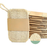 6pcs Natural Loofah Exfoliating Sponges - Gentle Body Scrubber for Shower & Bath, Bamboo Fiber Cleaning Pads