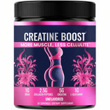 Creatine Powder for Women Booty Builder with Collagen Peptides BCAA L-Glutamine Unflavored Post-Workout Recovery Elasticity