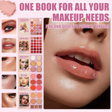 Eye Shadow Palette Five-page Flipbook Matte Pearlescent Lasting Non-smudge Multi-function Blush Contouring Highlighter Makeup
