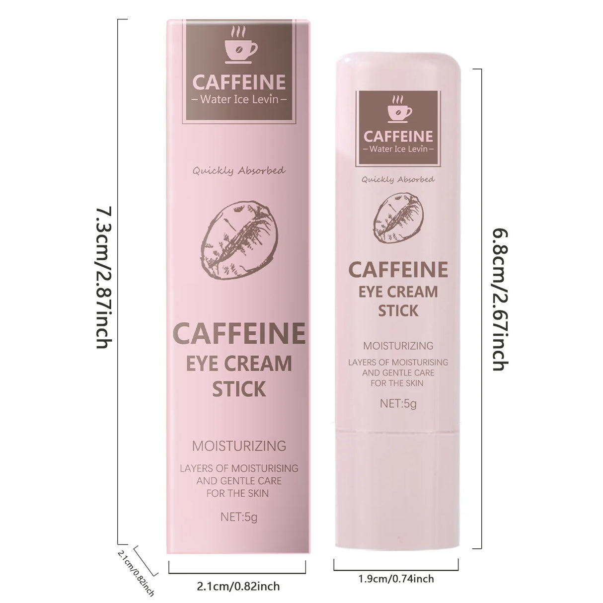 Caffeine Eye Cream Stick Nourishes the Skin, Improves Fine Lines, Relieves Eye Bags and Dark Circles, and Brightens the Eye Skin