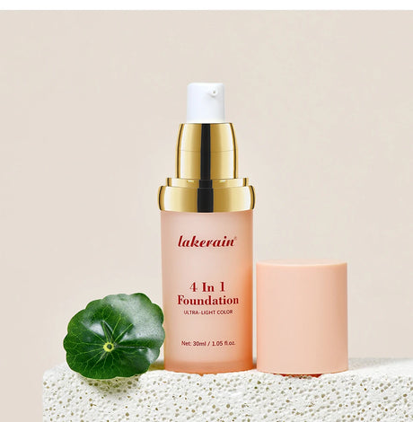 SPF30+Color Changing Foundation 4 in 1 Sun Liquid Moisture Waterproof Nourishes Coverage for All Skin Types Free Puff