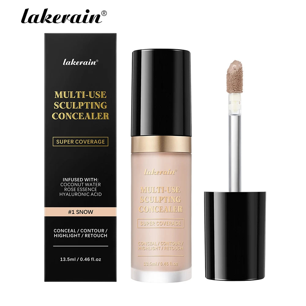 Lakerain 5-Color Waterproof Concealer Matte High Coverage Oil-Control Foundation For Acne Scars And Dark Circles Cosmetics