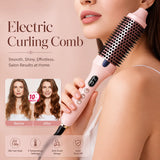 Fluffy Comb Straight Hair Curling and Straightening Dual Purpose Curling Brush PTC Heating Red Light Hair Care Curling Iron