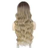 Synthetic wig high temperature fiber long curly hair with bangs soft hair wigs for women