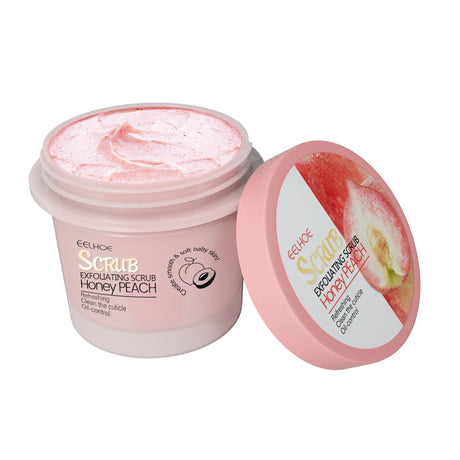 Honey Peach Body Scrub Cream Deeply Cleansing Exfoliating Scrub for Smooth & Glowing Skin Dead Skin Removal Moisturizing