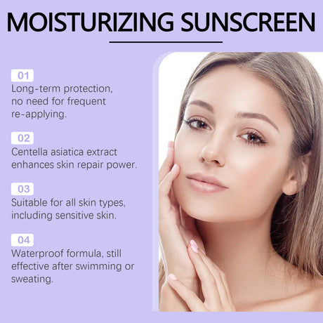 UV Protection Cream Anti Oxidant Sun Block W-Hitening Face Skin Moisturizing Care Shrink Pores Waterproof Anti-Sweat Sun Cream
