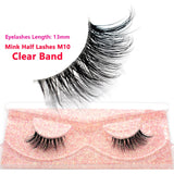 Half Lashes Mink Eyelashes Fluffy Soft False Eyelashes Wispy Cross Mink Eye Lashes Natural Short Mink Eyelash Extension Makeup