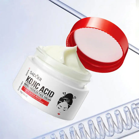 SADDER Kojic Acid Face Cream for Dark Spots Freckles Skin Care with Vitamin C, Whitening Treatment, Overnight Repair Moisturizer