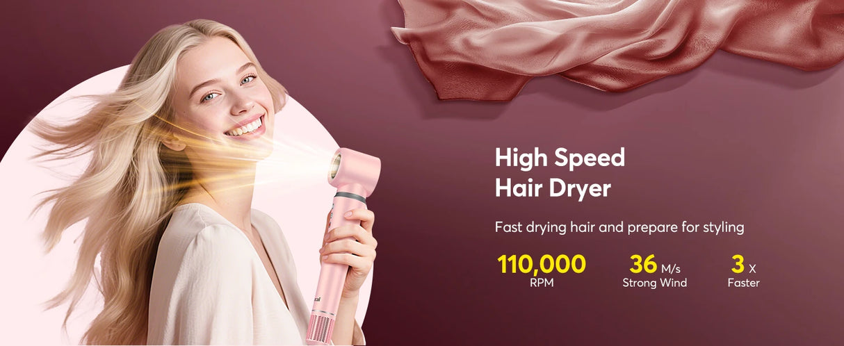 5 in 1 Air Wrap Hair Styler Frizz-Free Auto Wrap Curler, High-Speed Hair Dryer, Straightening & & Blow Dryer Brush for Styling