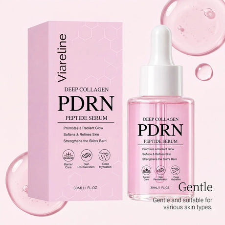 Collagen PDRN Peptide Serum For Barrier Repair Hydrating Revitalizing Anti Aging Formula Brightening Face Glow Treatment Essence