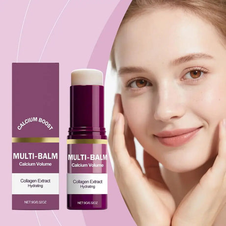 1/2/3PCS Calcium Volume Multi Balm Stick,Collagen Moisturing Stick Face Cream Anti Wrinkle Hydrating For Eyes Neck Face Skincare