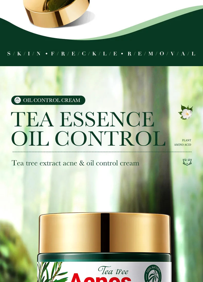 SADOER Tea Tree Acne Removing Face Cream Anti Acne Hydrating Oil Control Moisturizing Facial Creams Face Skin Care Products