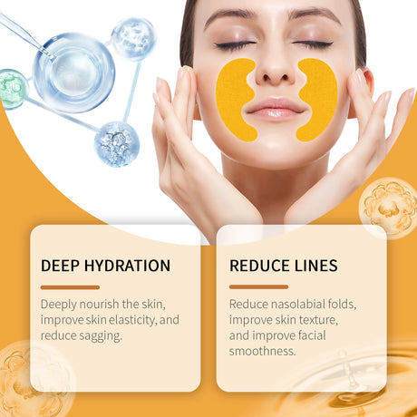 Wrinkle Removal Patch Hyaluronic Nasolabial Folds Face Lifting Sticker Firming Forehead Fine Lines Gel Anti-Aging Collagen Mask