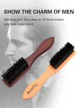 Barbertop Men Beard Brush Wooded Handle Soft Hair Cleaning Brush Broken Hair Remove Comb Hairdressing Neck Duster Barber Tools