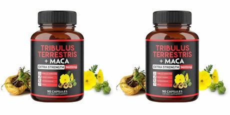Tribulus Terrestris + Maca Root Extract Supplement Supports Energy Vitality Natural Herbal Health Non-GMO 90 Vegan Capsules