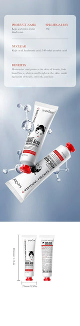 SADOER Kojic Acid Hand Cream Moisturizing Nourishing Brightening Hydrating Hand Creams Beauty Hands Skin Care Products
