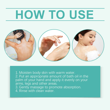 EELHOE Nicotinamide Bath Oil Brightening Skin Repair Dry Skin Remover Smooth Body Cleaning Long Lasting Moisturizing Body Oil