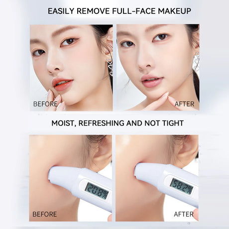 GECOMO Hyaluronic acid makeup remover-3-in-1 Eye, Lip, and Face Cleanser，Gentle, Suitable for Sensitive Skin, Pump Bottle