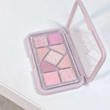 Mint diffuse pink blue small pink frame nine-color eyeshadow palette low saturation clear mint green pearl matte gentle pure des