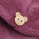 1Pc Embroidery Style Hair Drying Cap, Coral Fleece Thickened Hair Towel for Bathroom, Women's Absorbent Quick Drying Shower Cap,