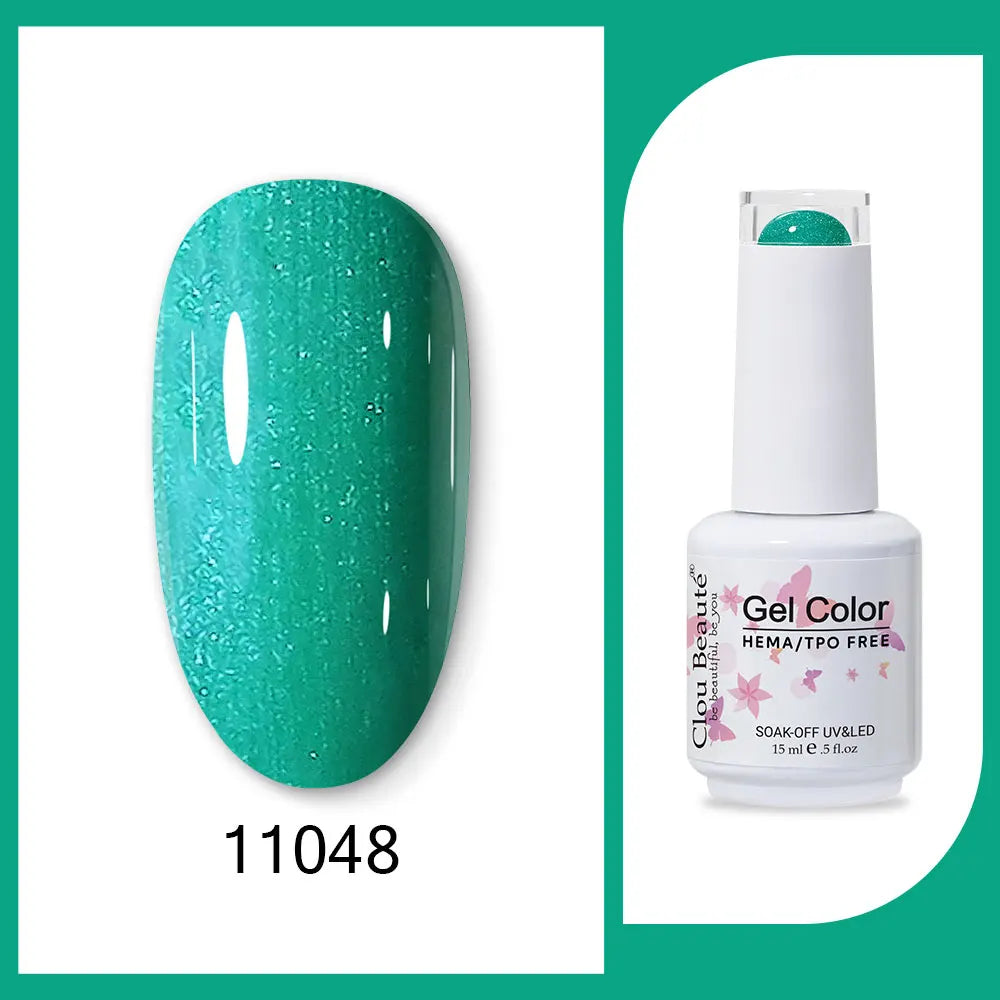 Clou Beaute Gel Color Hema TPO Free 15ml Gel Nail Varnish Soak Off UV Gel Polish Nail Art Manicure Lacquer Nail Art Jelly Gel
