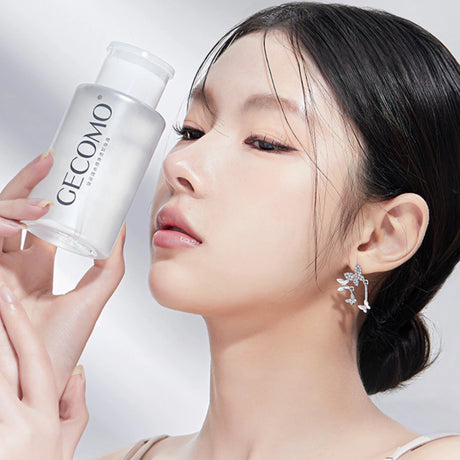 GECOMO Hyaluronic acid makeup remover-3-in-1 Eye, Lip, and Face Cleanser，Gentle, Suitable for Sensitive Skin, Pump Bottle