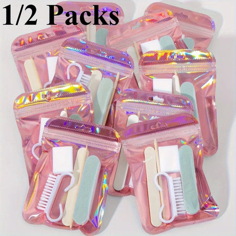 1pack ,Manicure And Pedicure Set, Mini Nail File And Orange Nail Stick Set