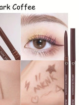 10PCS Waterproof Eyeliner Gel Pencil, Brown Eyelid Pen, Soft Easy Wearing High Pigmented Matte Finish Eyeliner Pen, Long Lasting