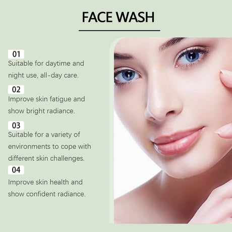 HOYGI Hyaluronic Acid Cleanser Oil Control Blackhead Remover Facial Skin Pore Cleansing Gel Brightening Exfoliating Face Wash