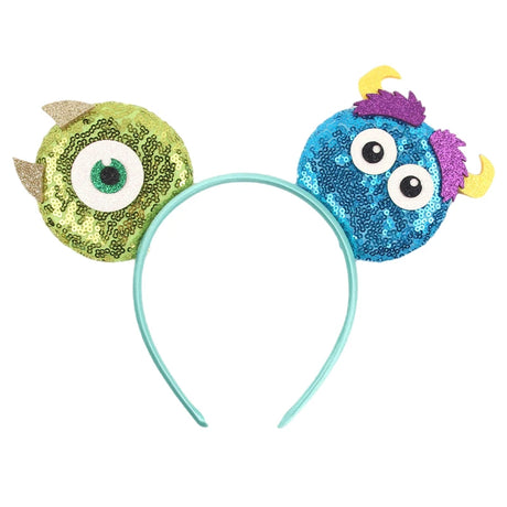 Newest Festival Party Cosplay Mouse Ears Headband 3.3" Ears Glitter Hairband Without Bow For Boys DIY Cartoon Hair Accessories