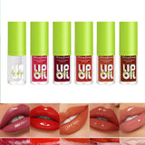Water gloss mirror oily lip gloss lipstick with long-lasting color retention and non stick cup nude color lip essential oil
