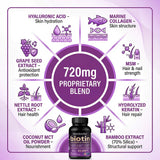 Biotin 25000mcg - Collagen Keratin Hyaluronic Acid Vitamins, Hair Skin Nails & Joint Support, Anti-aging Supplements Antioxidant