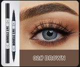 Natural Look Eyebrow Pencil Waterproof Sweat Proof Double Ended 2 in 1 Long Lasting Brow Definition Fill Shape