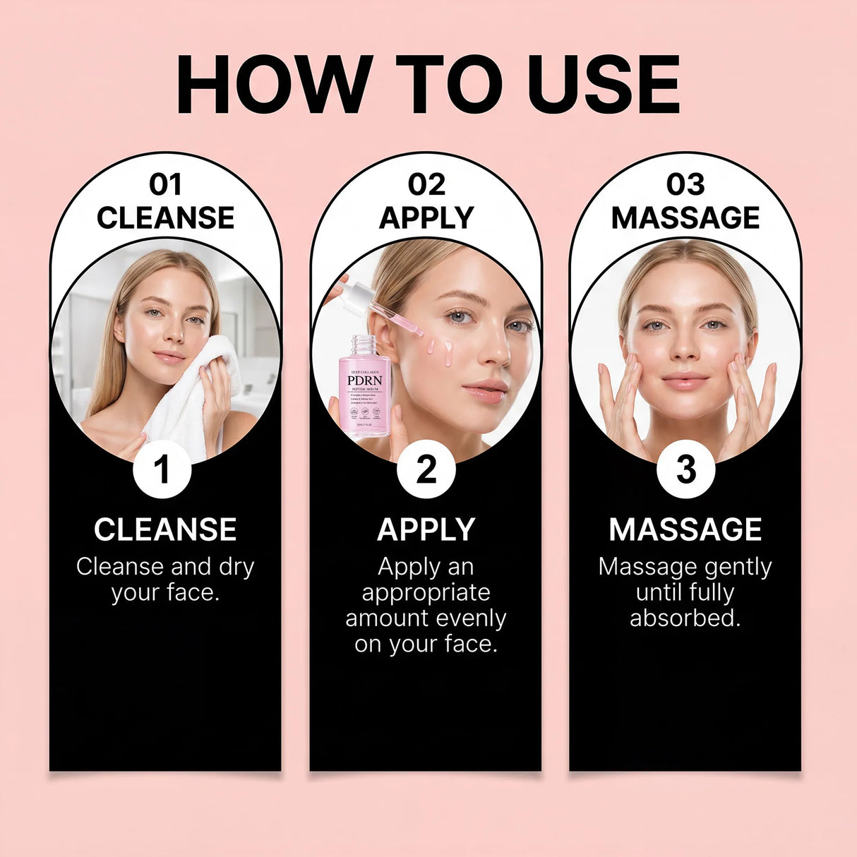Collagen PDRN Peptide Serum For Barrier Repair Hydrating Revitalizing Anti Aging Formula Brightening Face Glow Treatment Essence