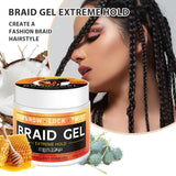 Styling Braiding Gel Wax Carbomer Long Lasting Strong Hold Pomade Anti-Frizz Smooth Hair Finishing Shaping Hair Edge Control