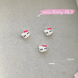 50Pcs/Pack Potdemiel cat Trendy Nail Charms - Cute Resin Cat Nail Art, Press-On Nail Decor for Kawaii Manicures