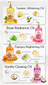 AILKE Whitening Body Oil, Moisturizing, Nourishing, Glowing, Brighten, Smooth Skin, Reduce Dark Spots, For All Skin Types, 300ml