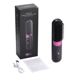 Wireless Electric Hot Comb Straight Hair Straightener Comb Straightening Brush Negative Ion Anti-Scalding Styling Tool