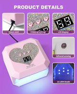 Portable Nail Dryer Lamp UV Light For Nails Eyes Protection 21LEDs UV Lamp for Gel Nails Polish Curing Dryer Home Salon Tool USB