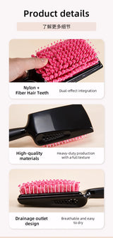 Professional Hair Dryer Brush Microfiber Bristles Quick Drying Comb Anti-Scald Hair Care Styling Tool for Women Home Use