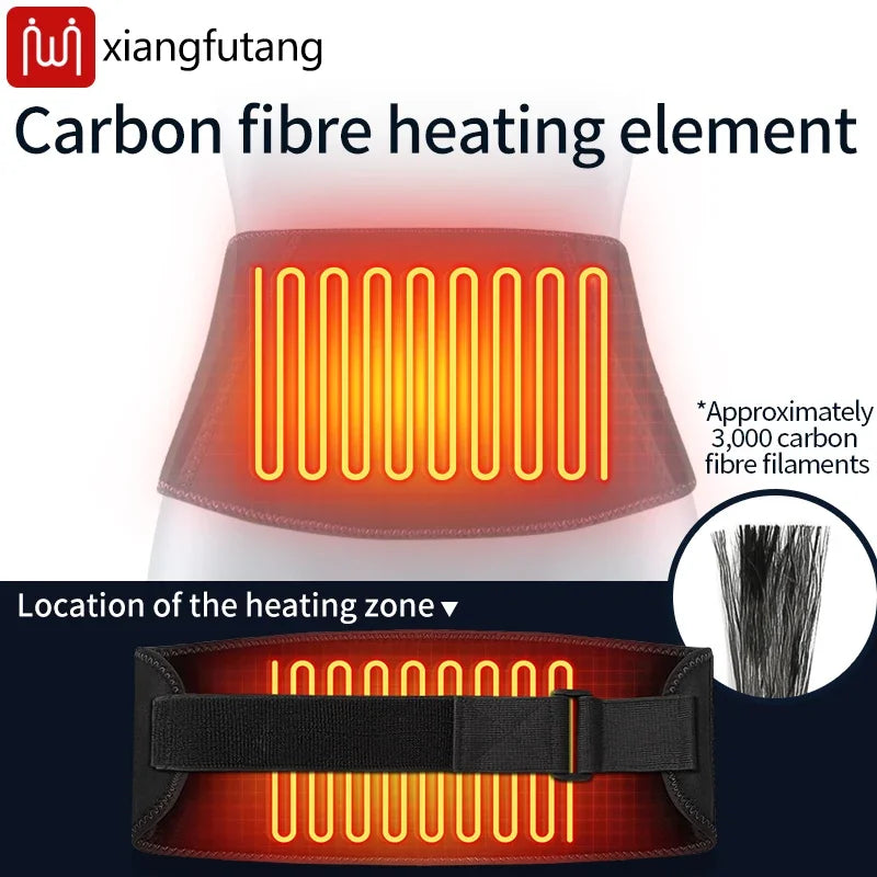 Carbon Fiber Heating Uterine Protector Relieves Menstrual Cold Uterus Pain Uterine Warmth Belt Essential Women Ideal Female Gift