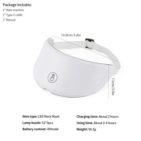 Wireless 7 Colors LED Face Beauty Machine Photon Facial Neck Skin Tighten Rejuvenation Facial Neck Mask